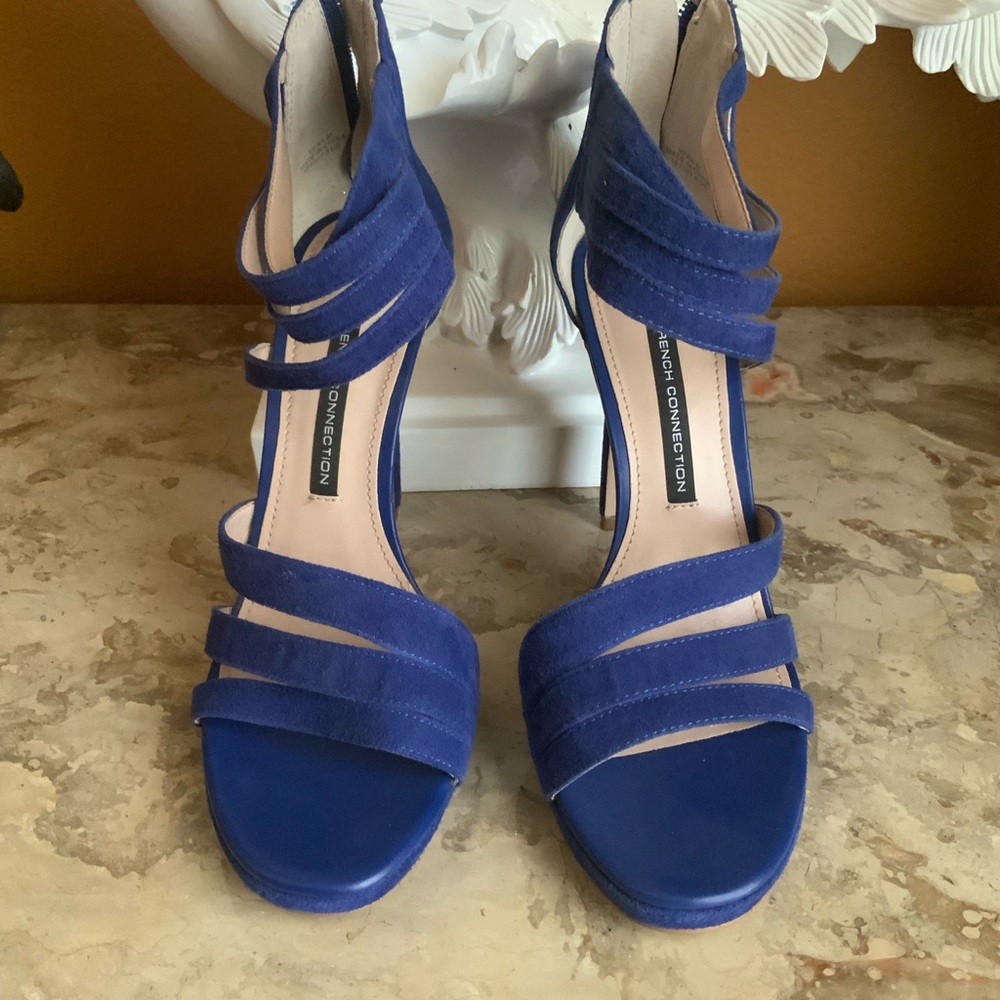 French Connection Blue Strappy Heels
